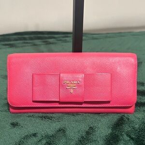 Prada Pink Bow Wallet